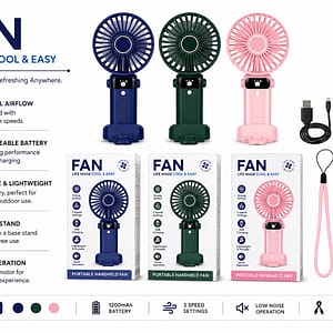 led digital display handy fan